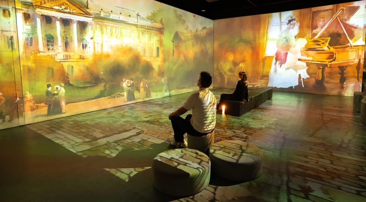 Sala immersyjna z projekcją pałacu